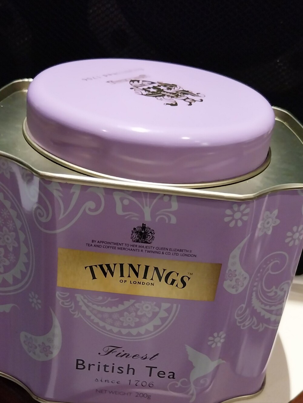 Brand New Lavender Tea Tin - Purple